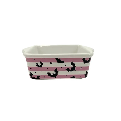 Pink & White Striped Bats Mini Loaf Pan by Makery™