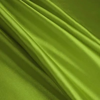 Dark Lime Green Stretch Charmeuse