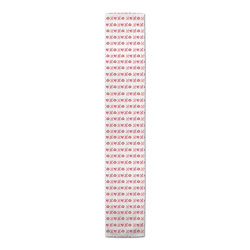 Lipstick XO Pattern 16" x 72" Cotton Twill Runner