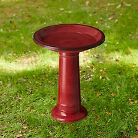Glitzhome® 21.5" Faux Ceramic Tall Pedestal Birdbath