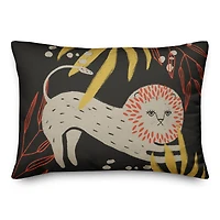 Stretching Lion 14" x 20" Throw Pillow