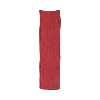 Hello Honey® 108" Red Stonewashed Linen Table Runner