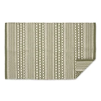 DII® Artichoke Green Dobby Stripe Hand-Loomed Rug, 2ft. x 3ft.