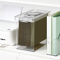 Clear Letter File Storage Case with Top Handle by Simply Tidy®