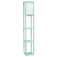 Simple Designs Floor Lamp with 2 USB Charging Ports/1 Outlet