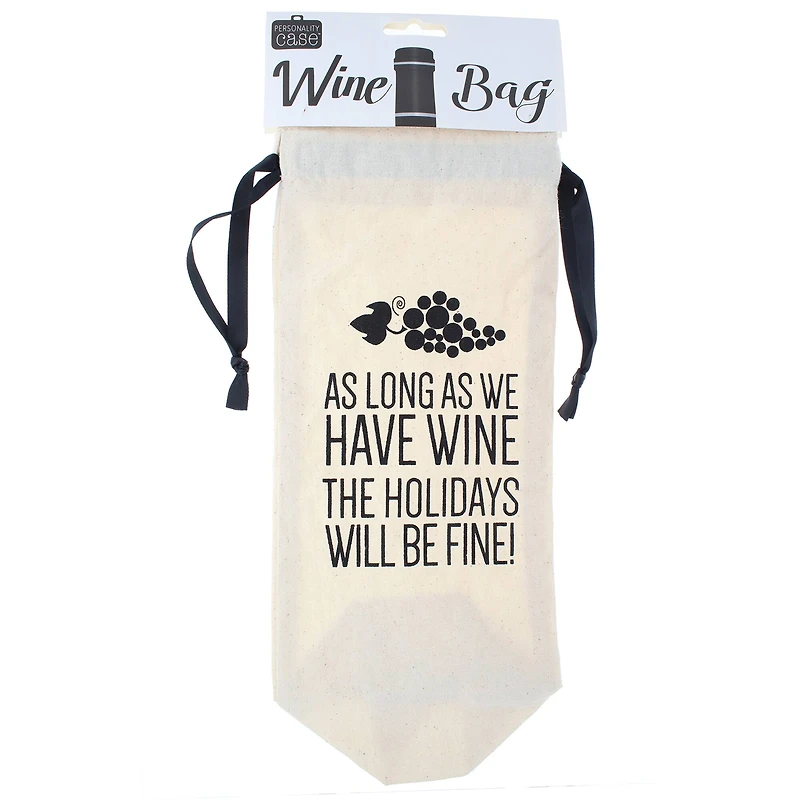 Personality Case™ Holidays Canvas Wine Bag