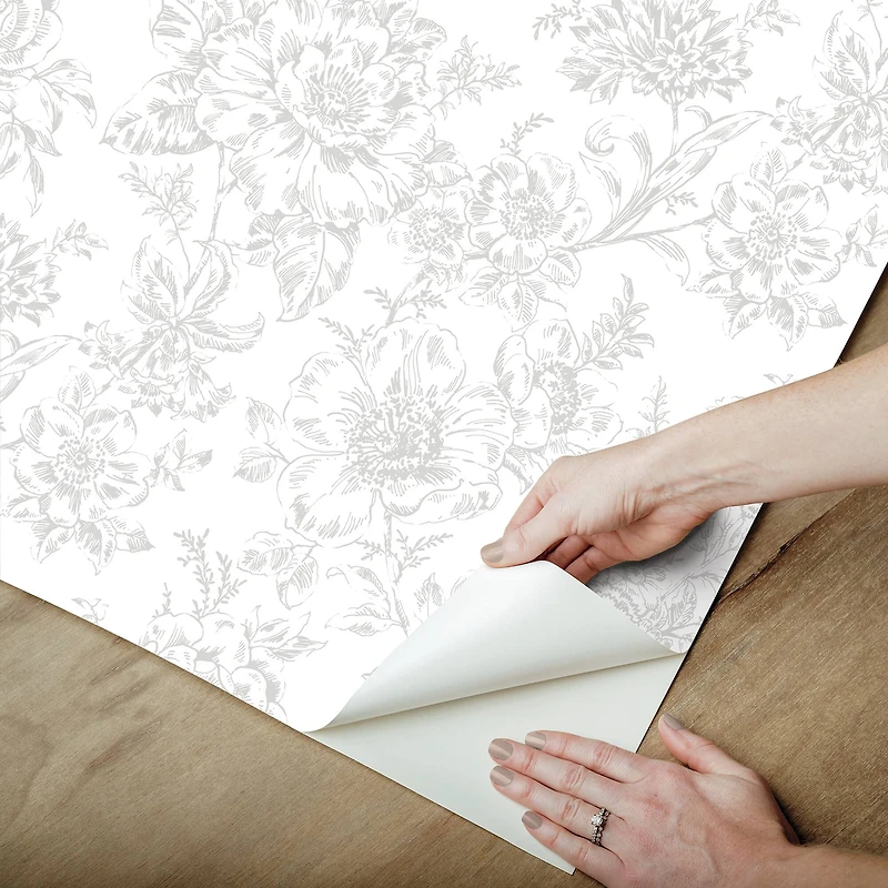 RoomMates Gray Wren Peel & Stick Wallpaper