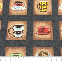 Feldman Brown Coffee Mugs Cotton Fabric