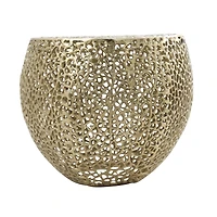 19" Gold Aluminum Coral Accent Table