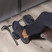 Mind Reader Black Adjustable Height Footrest for Under Desk