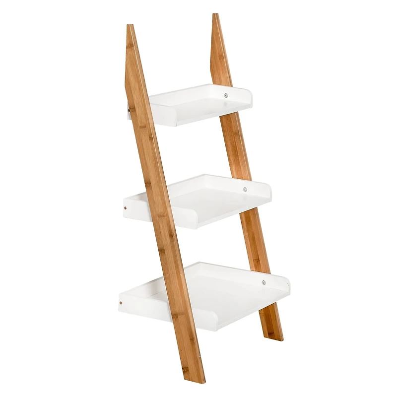 Honey Can Do White 3-Tier Leaning Ladder Shelf