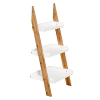 Honey Can Do White 3-Tier Leaning Ladder Shelf
