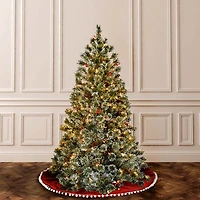6 ft. Pre-Lit & Pre-Decorated Crystal Cashmere Full Artificial Christmas Tree, Clear Lights