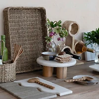 Hello Honey® 15.25" Natural Mango Wood Circular Wine Rack