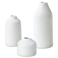 Kate Aspen® White Boho Ceramic Bud Vase Set