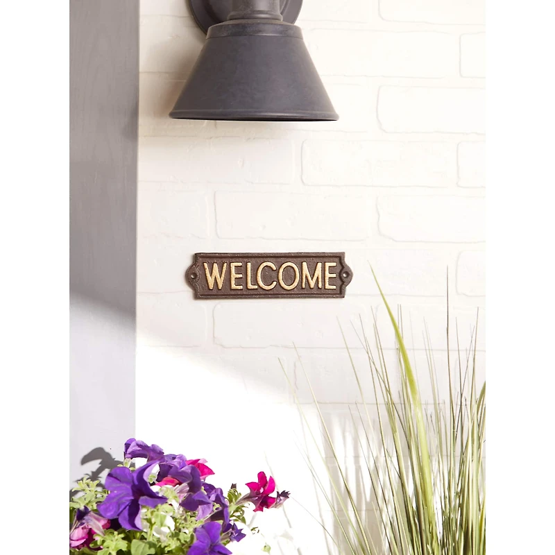 Welcome Cast Iron Sign