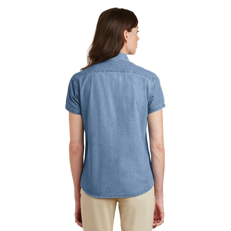 Port & Company® Ladies Short Sleeve Value Denim Shirt