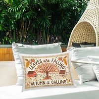 Stupell Industries Leaves Are Falling Scene Outdoor Printed Pillow