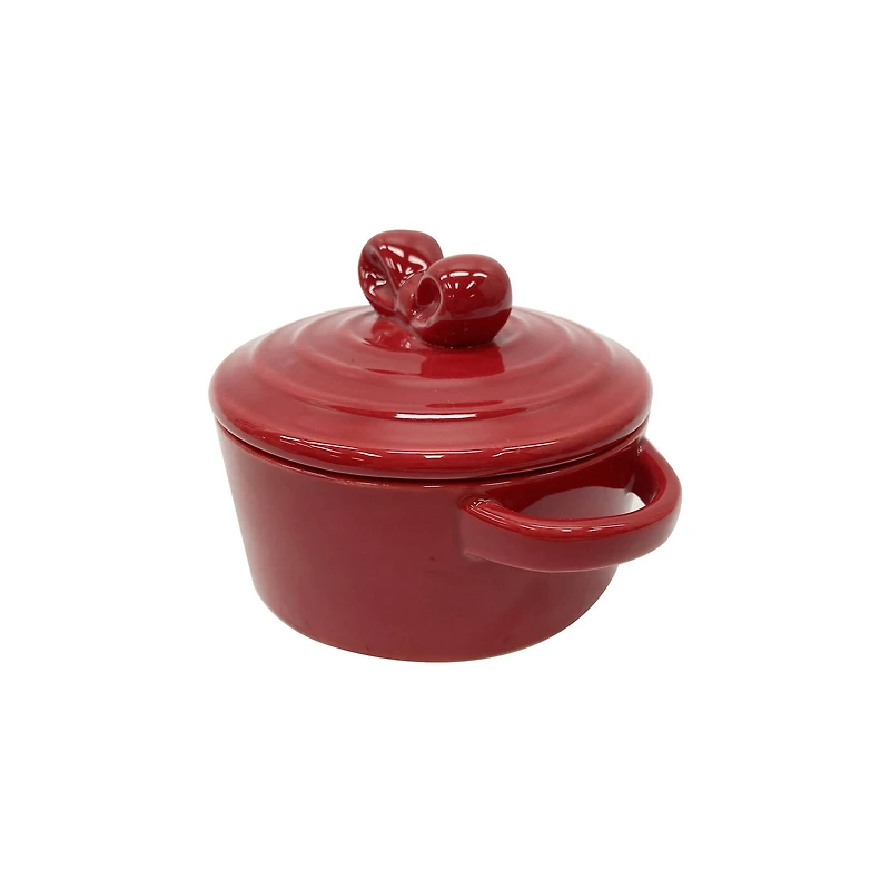 Mini Red Ceramic Cocotte by Makery™
