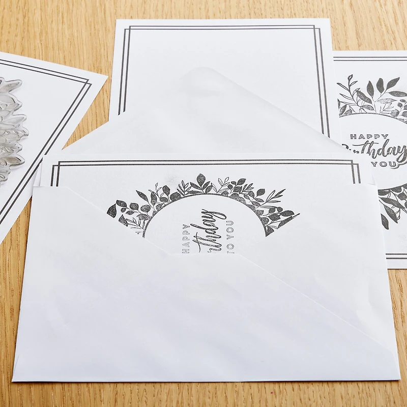 Black Border Flat Cards & Envelopes by Recollections™, 5" x 7"