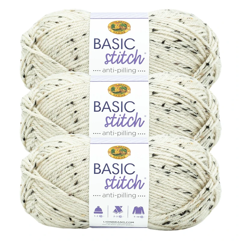 3 Pack Lion Brand® Basic Stitch Anti Pilling™ Yarn