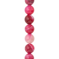 Pink Dyed Agate Round Beads, 12mm by Bead Landing™