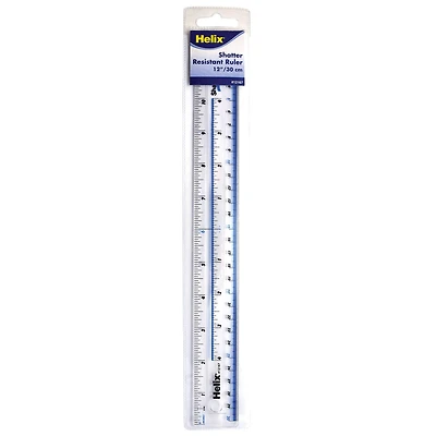 Helix® Shatter-Resistant Ruler, 12"