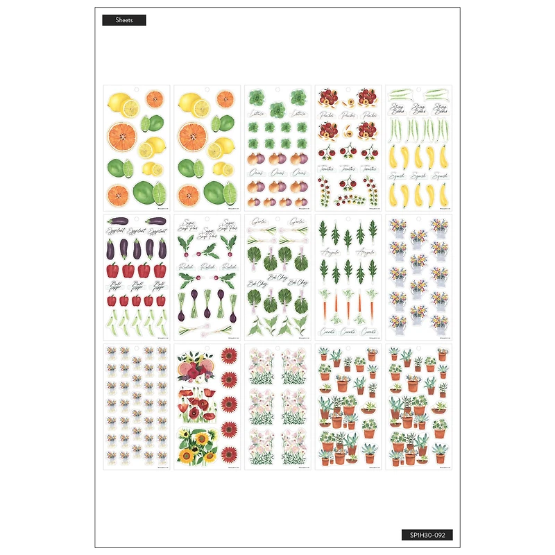 The Happy Planner® Garden Florals Value Pack Stickers