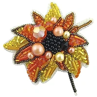 Crystal Art Beadwork Kit For Creating Broоch Sunflower