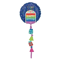 Airwalkers® XL® 5.75ft. Rainbow Slice Birthday Foil Balloon