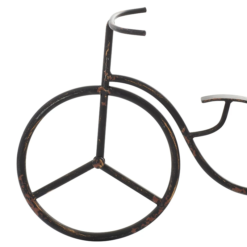 15" Black Metal Farmhouse Bicycle Clock