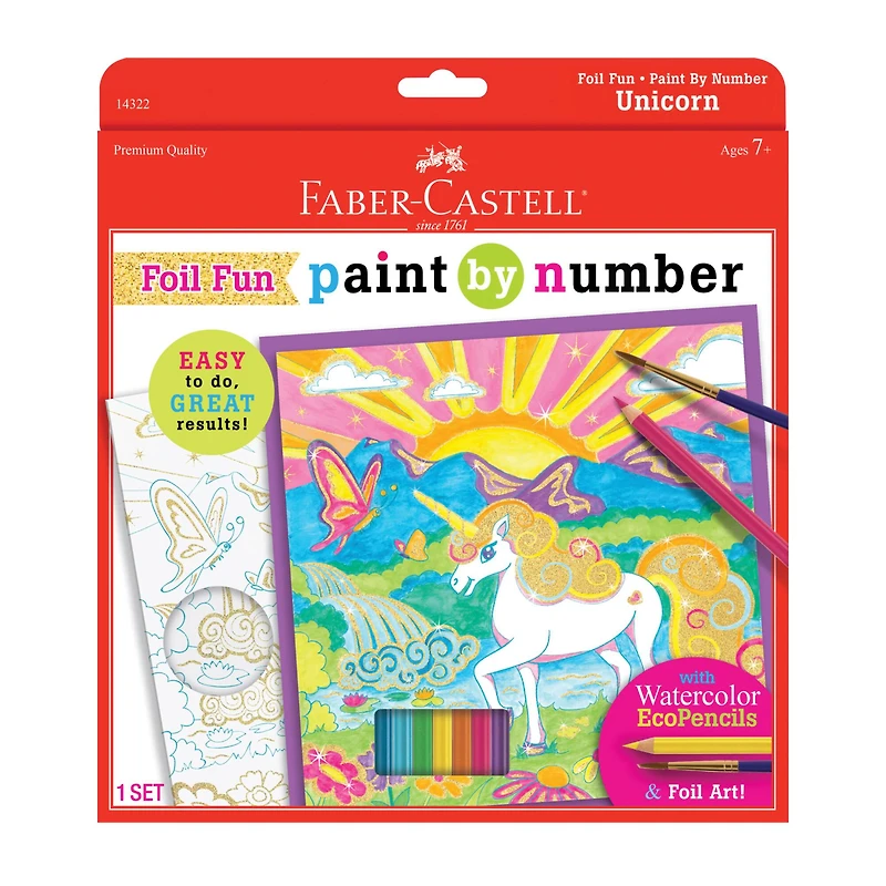 12 Pack: Faber-Castell® Unicorn Foil Fun Paint by Number Kit