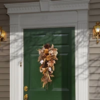 30" Autumn Pine Nut Teardrop Swag