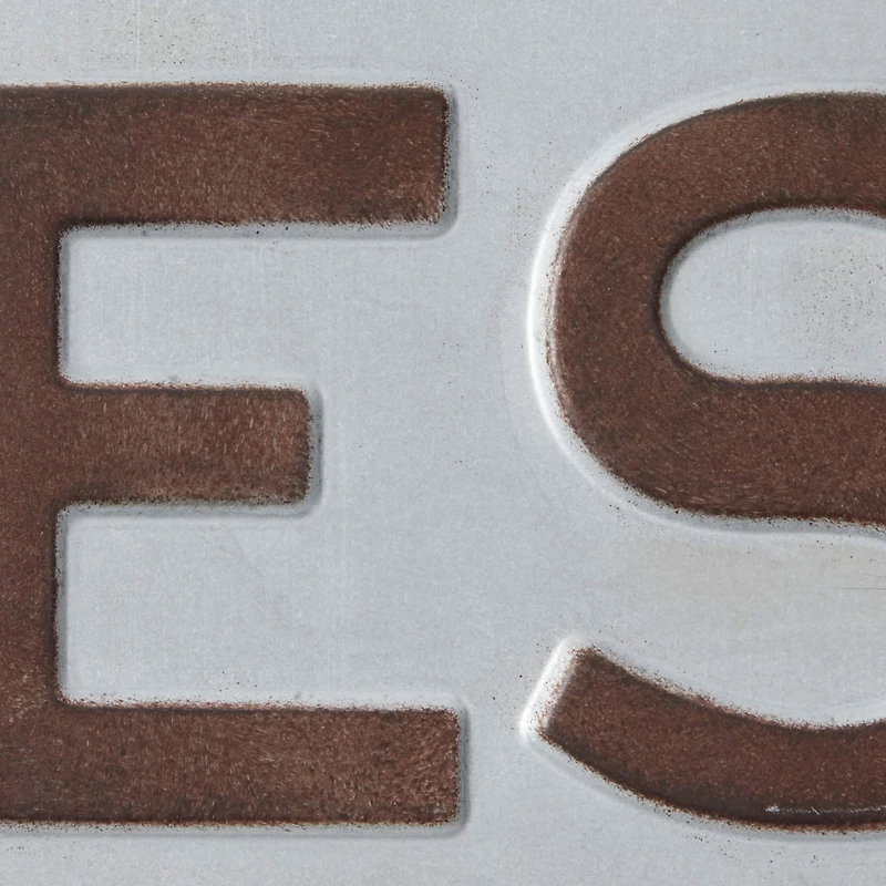 36" Gray Farmhouse Metal Wall Sign