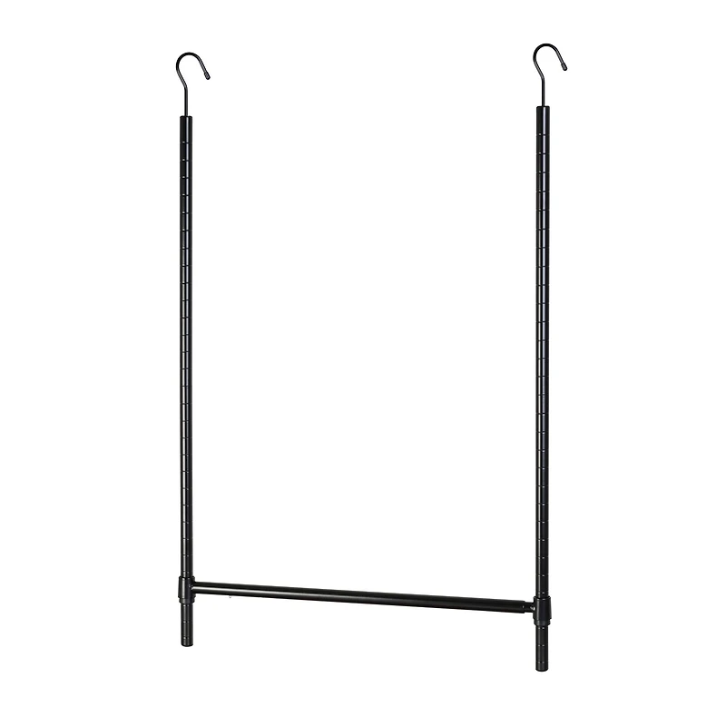 Honey Can Do Black Clothes Hanging Closet Rod