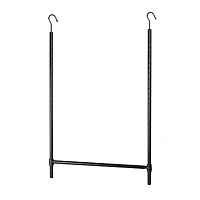 Honey Can Do Black Clothes Hanging Closet Rod
