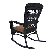 42" Wicker Rocker Chair with Cushion