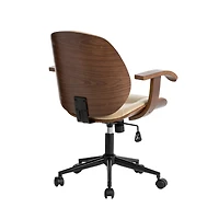 Glitzhome® 38" Leatherette Gaslift Adjustable Swivel Office Chair