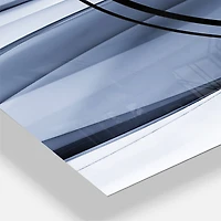 Designart Glittering Light Blue Pattern Modern 3 Panel Wall Clock