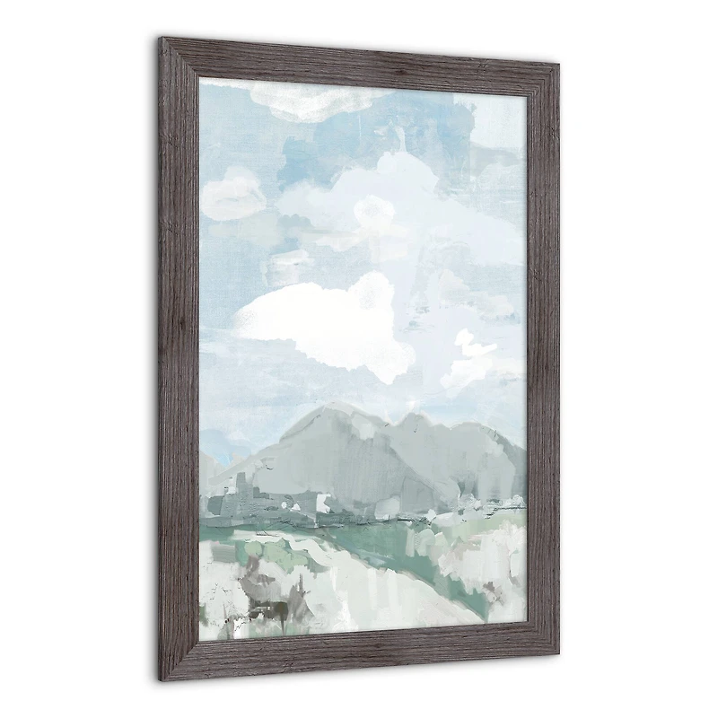 Abstract Mountains 20" x 30" Western Gray Framed Print