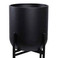 3.8ft. Black Metal Modern Planter