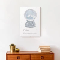 Winter Globe 12x18 Canvas Wall Art