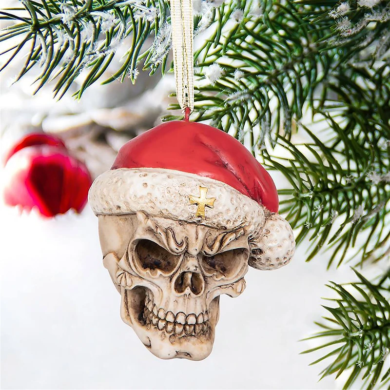 Design Toscano Skelly Claus II Holiday Skeleton Ornament