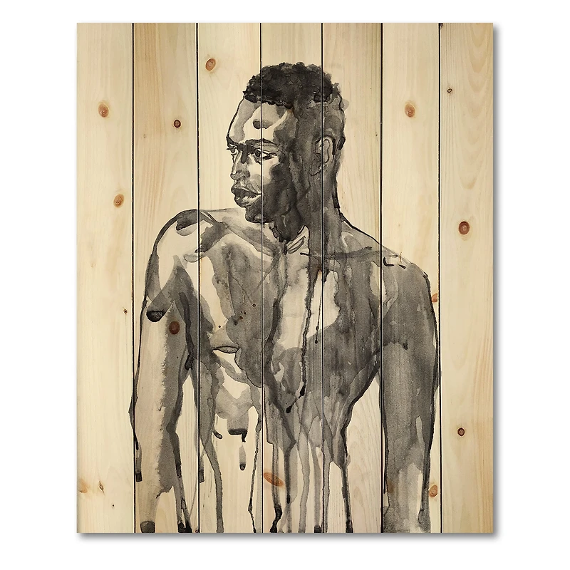 Designart - Handsome African Man Portrait On White I