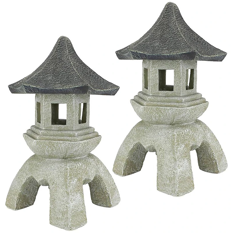 Design Toscano® 17.5" Large Pagoda Lantern Sculpture, 2ct.