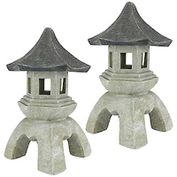 Design Toscano® 17.5" Large Pagoda Lantern Sculpture, 2ct.