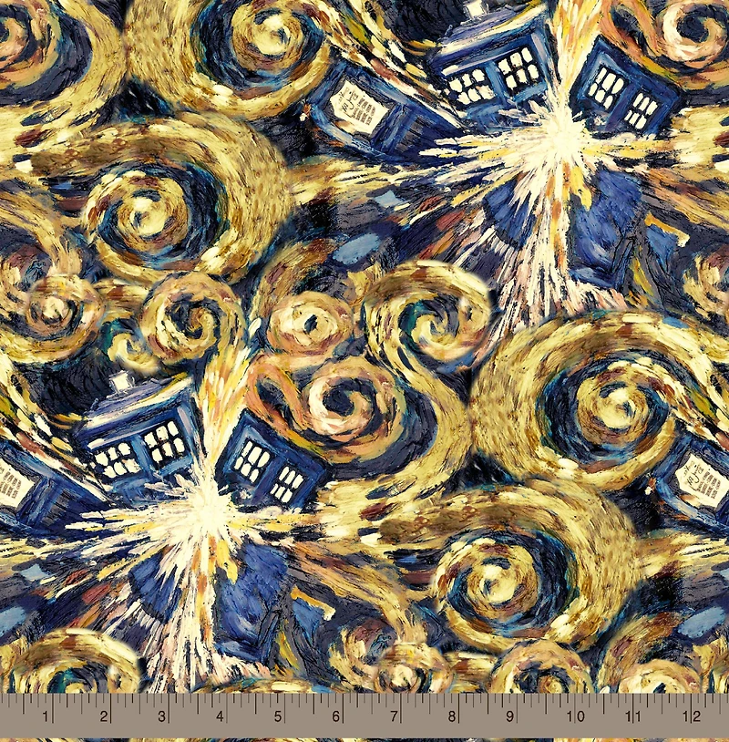 Doctor Who Exploding Tardis Cotton Fabric
