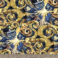 Doctor Who Exploding Tardis Cotton Fabric