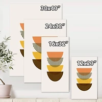 Designart - Abstract Geometric Half Moons In Earth Tones