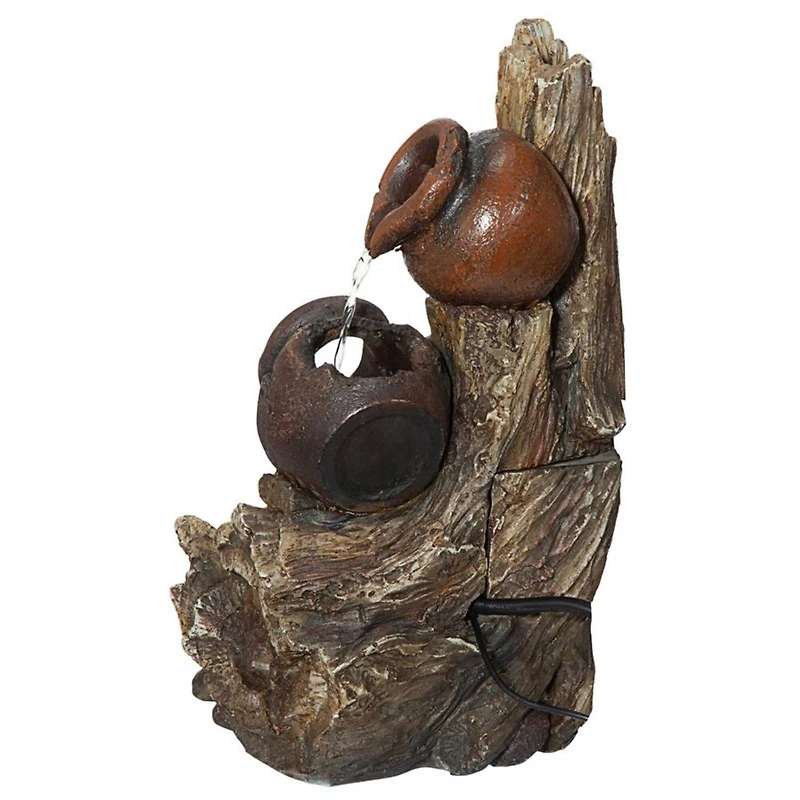 Design Toscano Primavera della Vita Cascading Waterfall Illuminated Tabletop Fountain